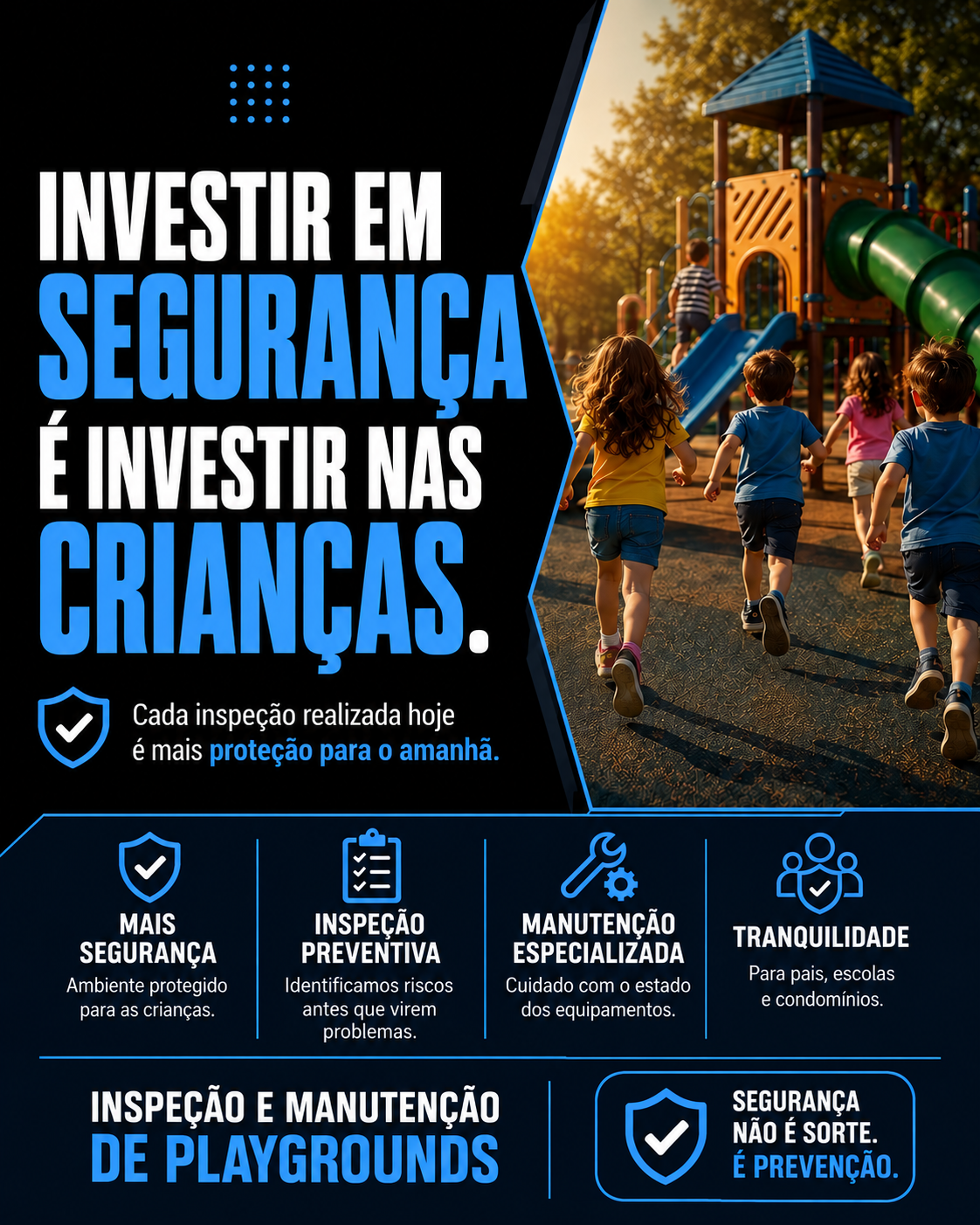 Ilustração de divulgação sobre Playgrounds